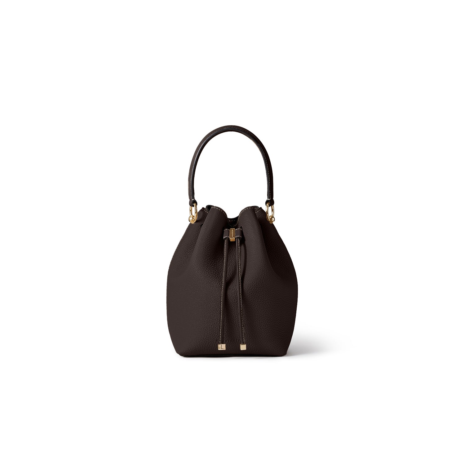 Angelica Bucket Bag Shrink Leather (Chocolate Brown)