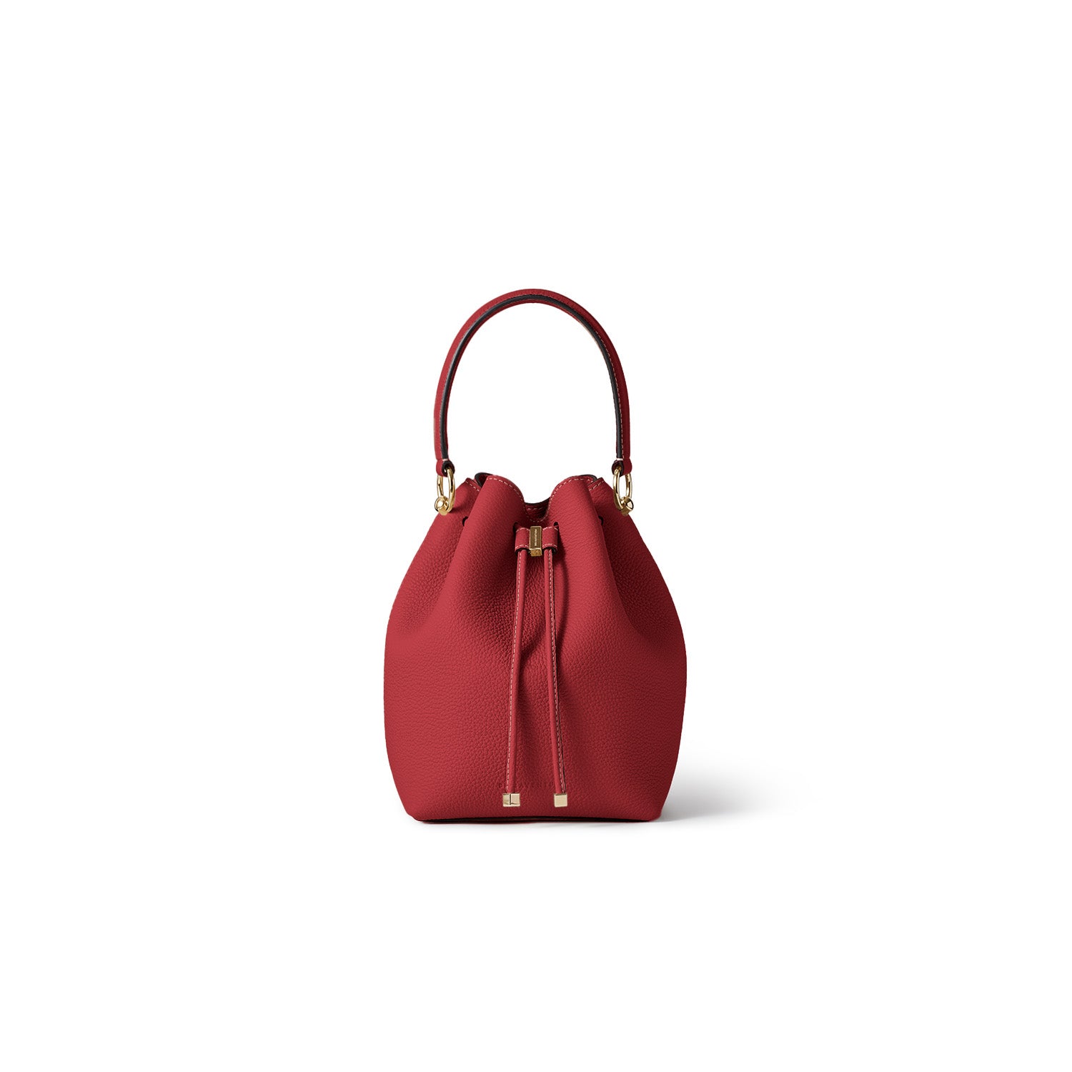 Angelica Bucket Bag Shrink Leather (Red)