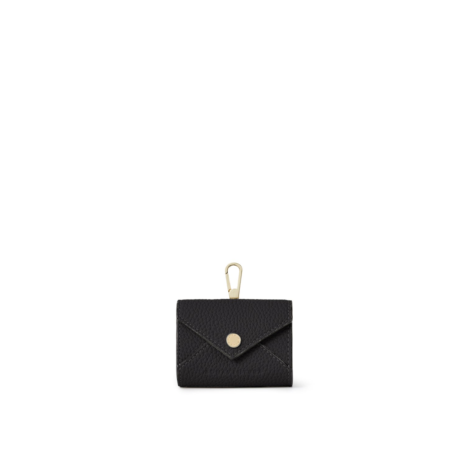 Flap AirPods Case with Hook Shrink Leather (Black × Etoupe)