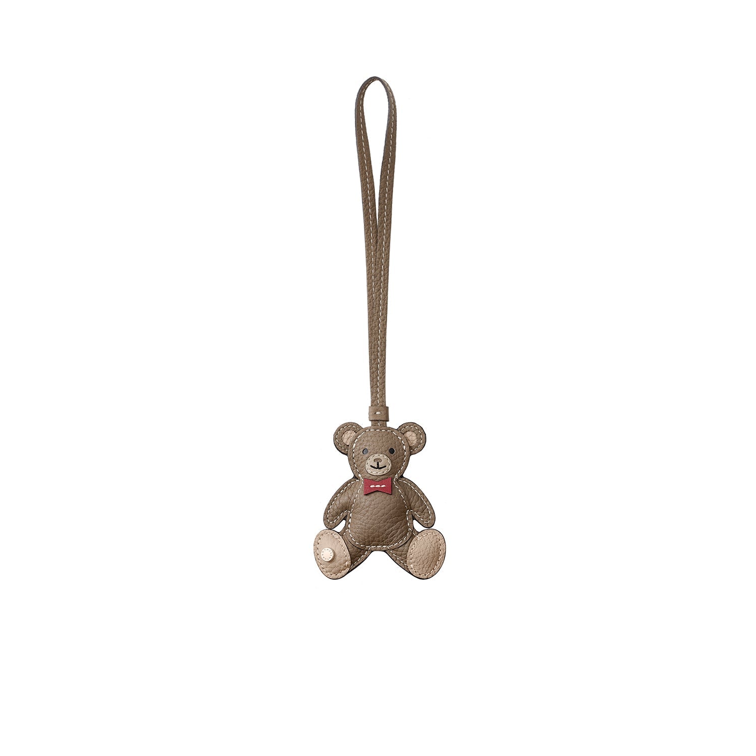 Animal Charm Bear Shrink Leather (Etoupe)