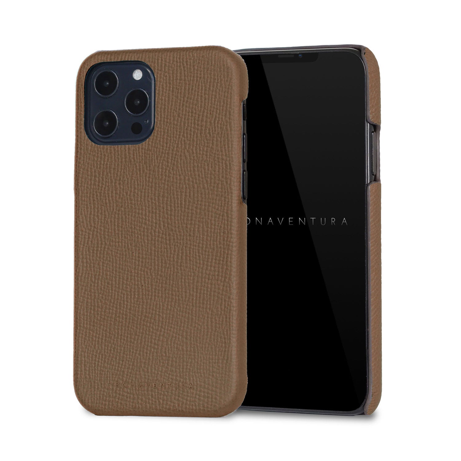 iPhone 12 / 12 Pro Back Cover Case Nobile Leather (Etoupe)