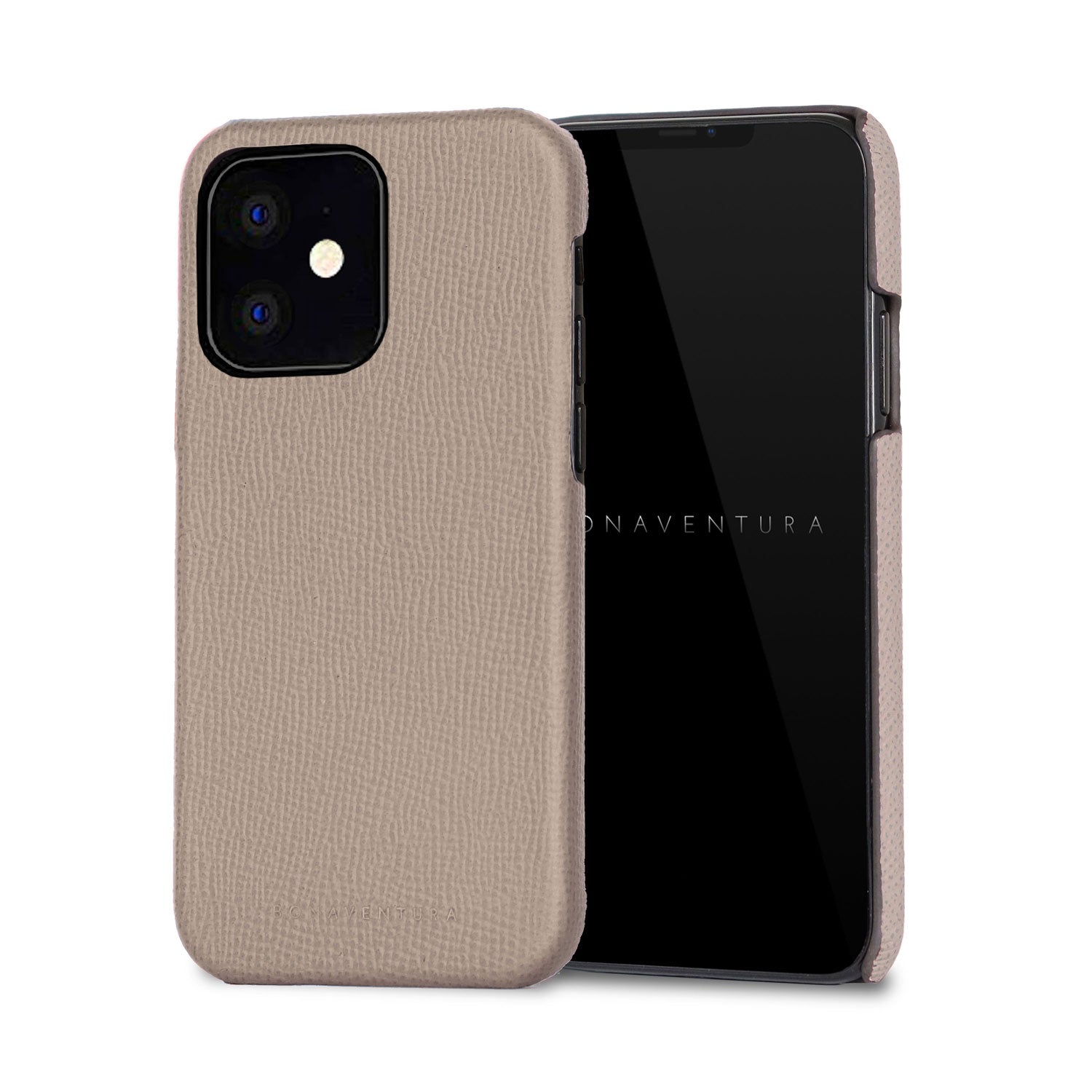iPhone 12 mini Back Cover Case Nobile Leather (Greige)