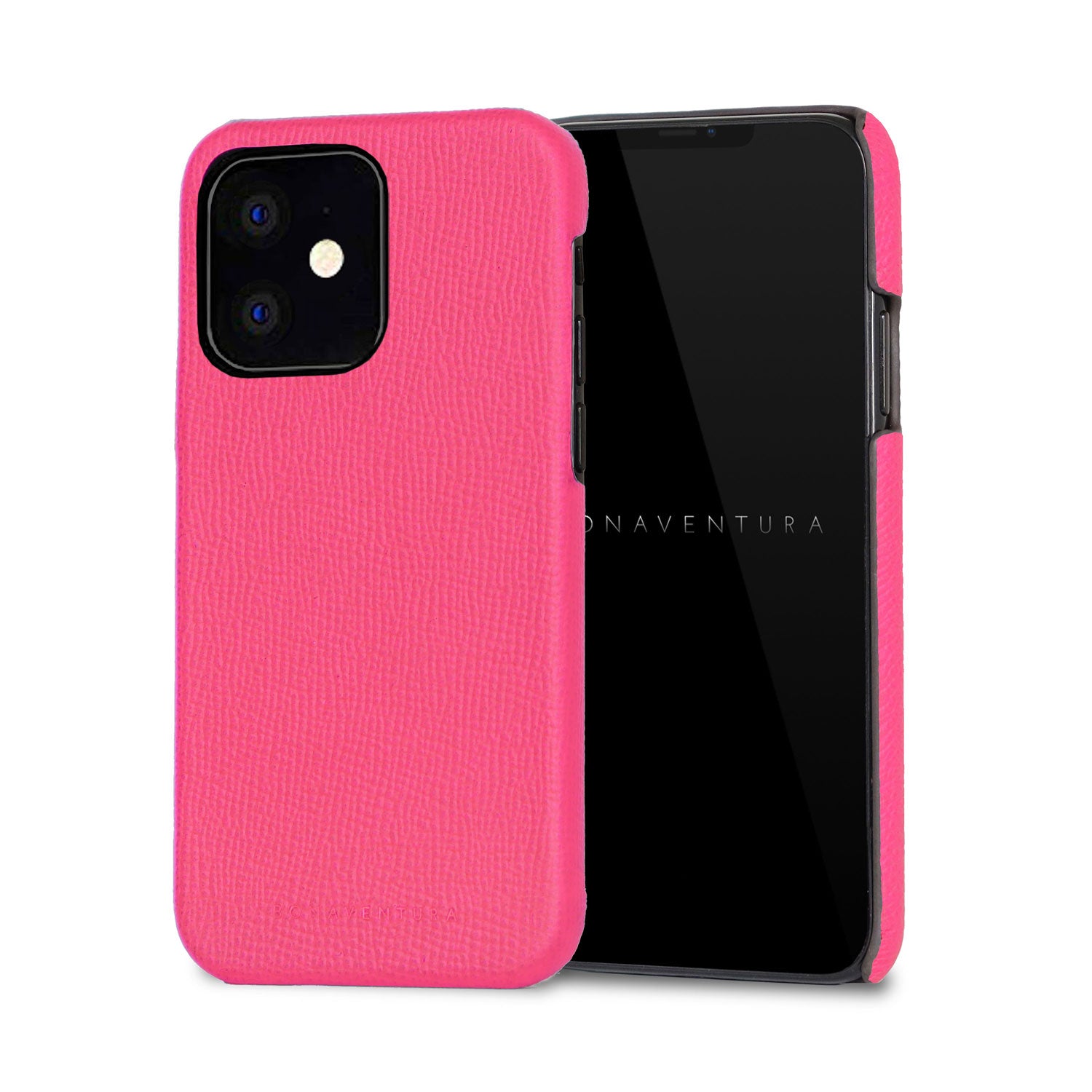 iPhone 12 mini Back Cover Case Nobile Leather (Fuchsia Pink)