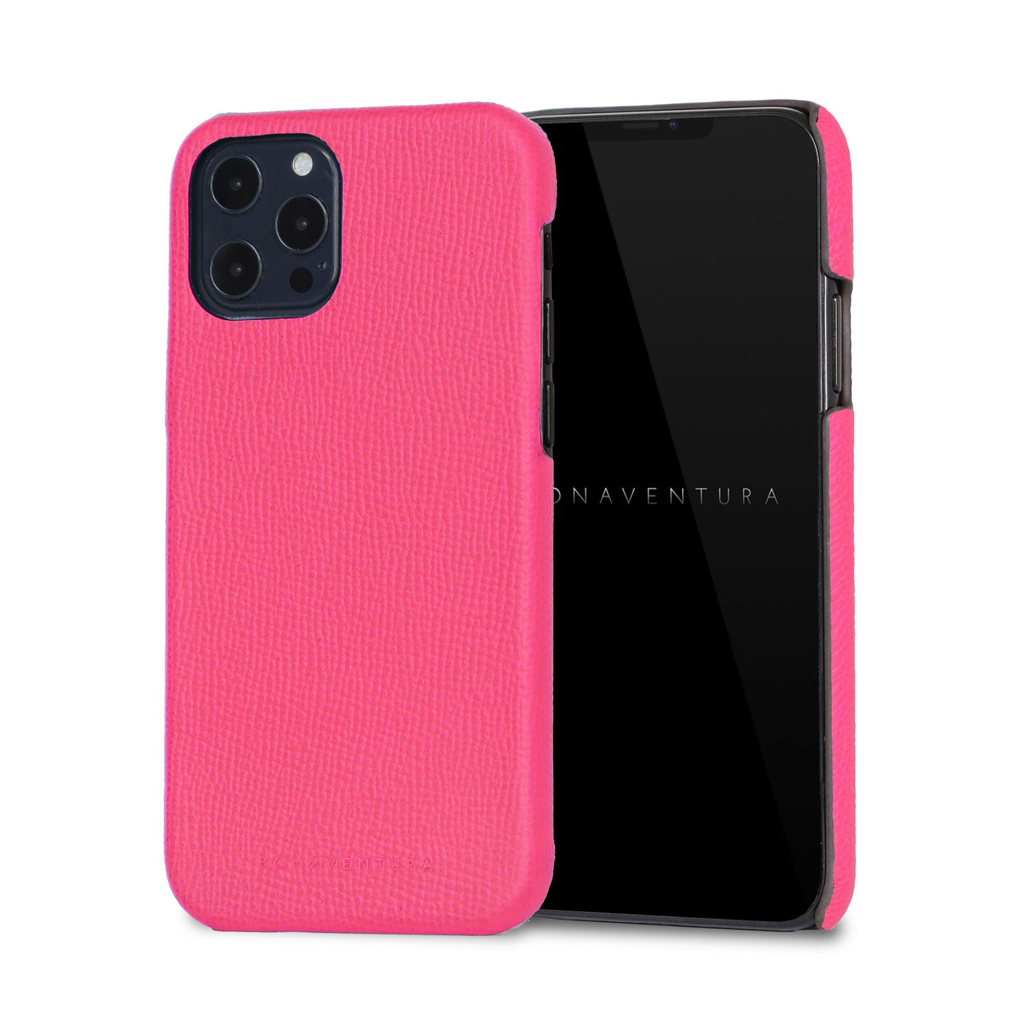 iPhone 12 Pro Max Back Cover Case Nobile Leather (Fuchsia Pink)