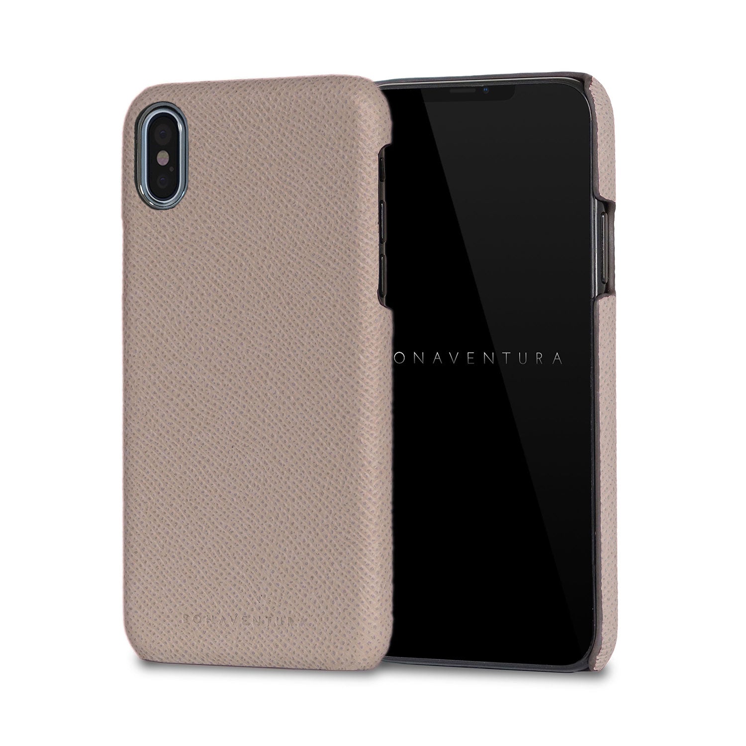 iPhone X / Xs Back Cover Case Nobile Leather (Greige)