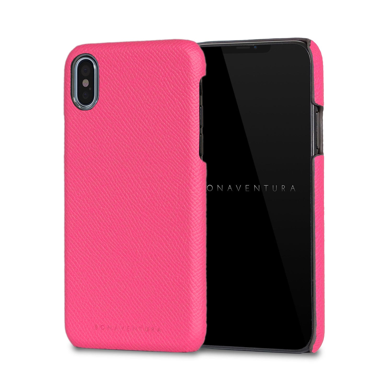 iPhone X / Xs Back Cover Case Nobile Leather (Fuchsia Pink)