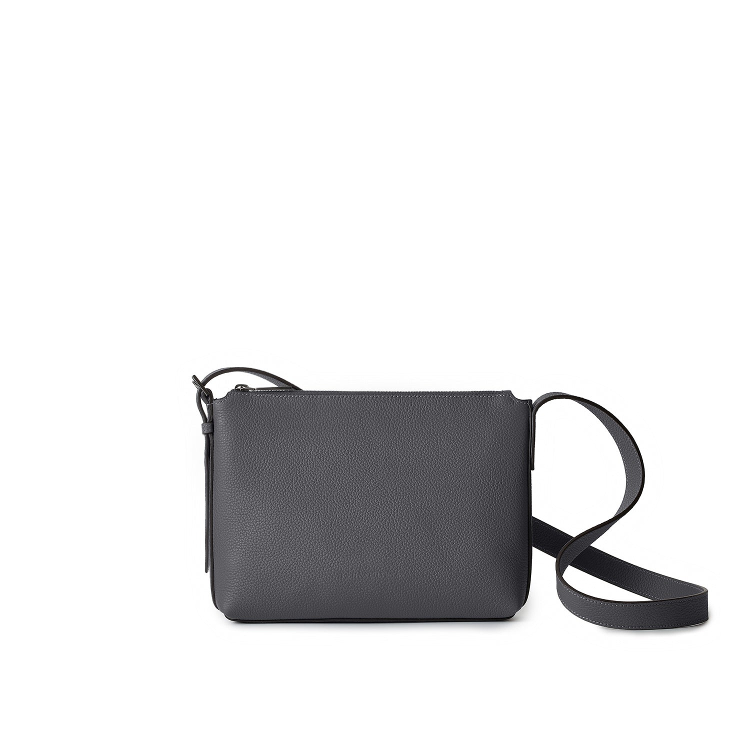 Tommaso Crossbody Bag Shrink Leather (Charcoal Gray)