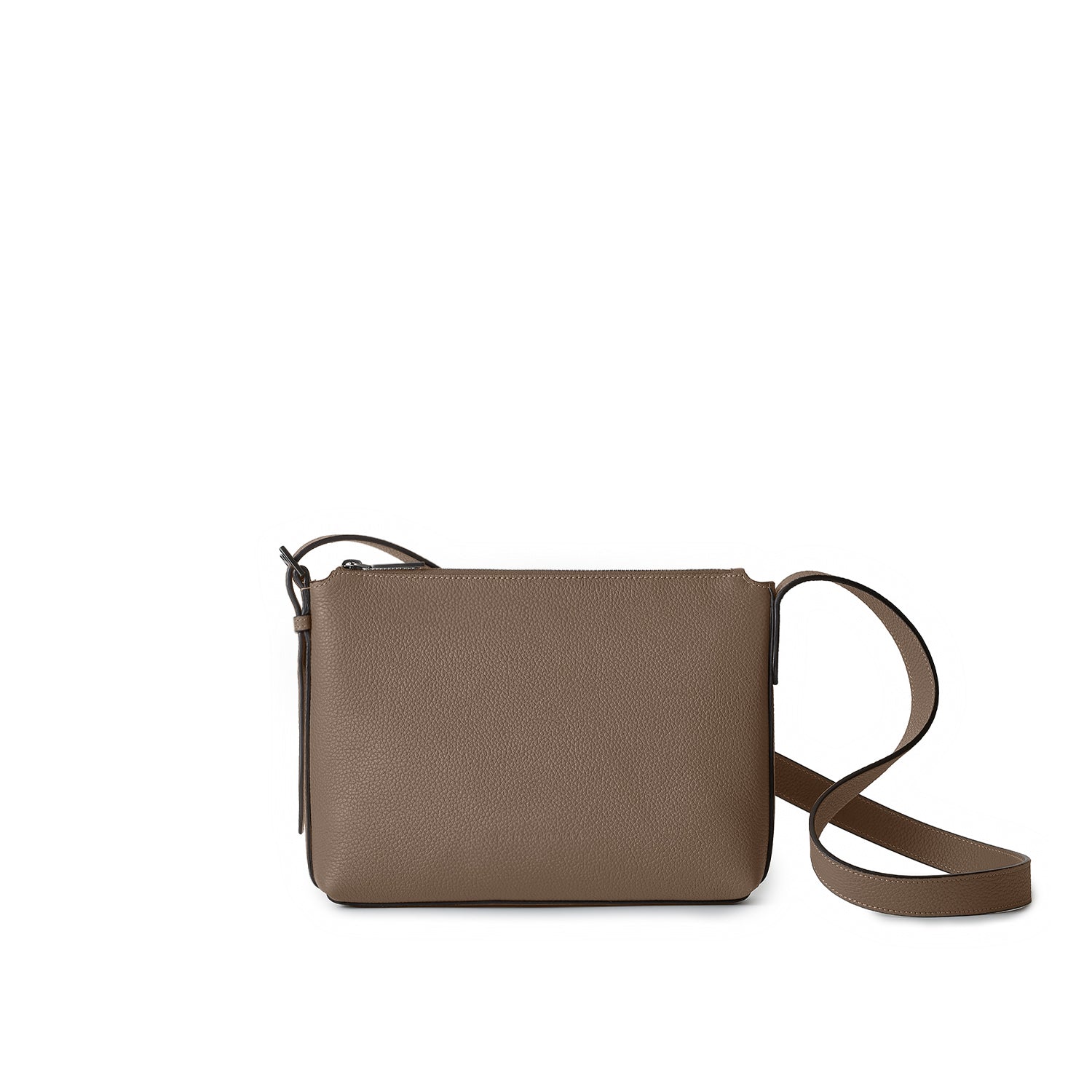 Tommaso Crossbody Bag Shrink Leather (Etoupe)