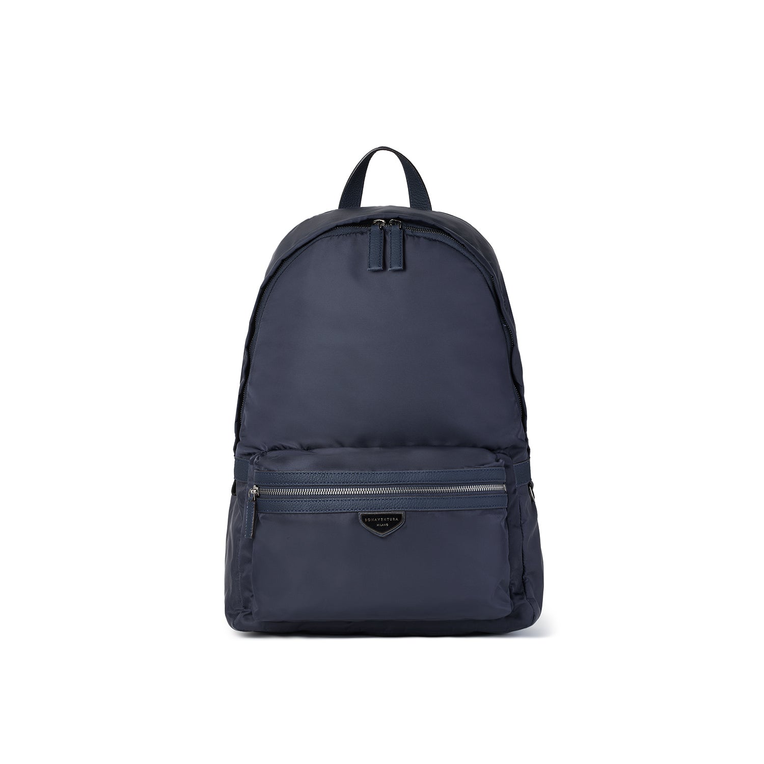 Celeste Backpack with Zip Nylon (Navy × Etoupe)