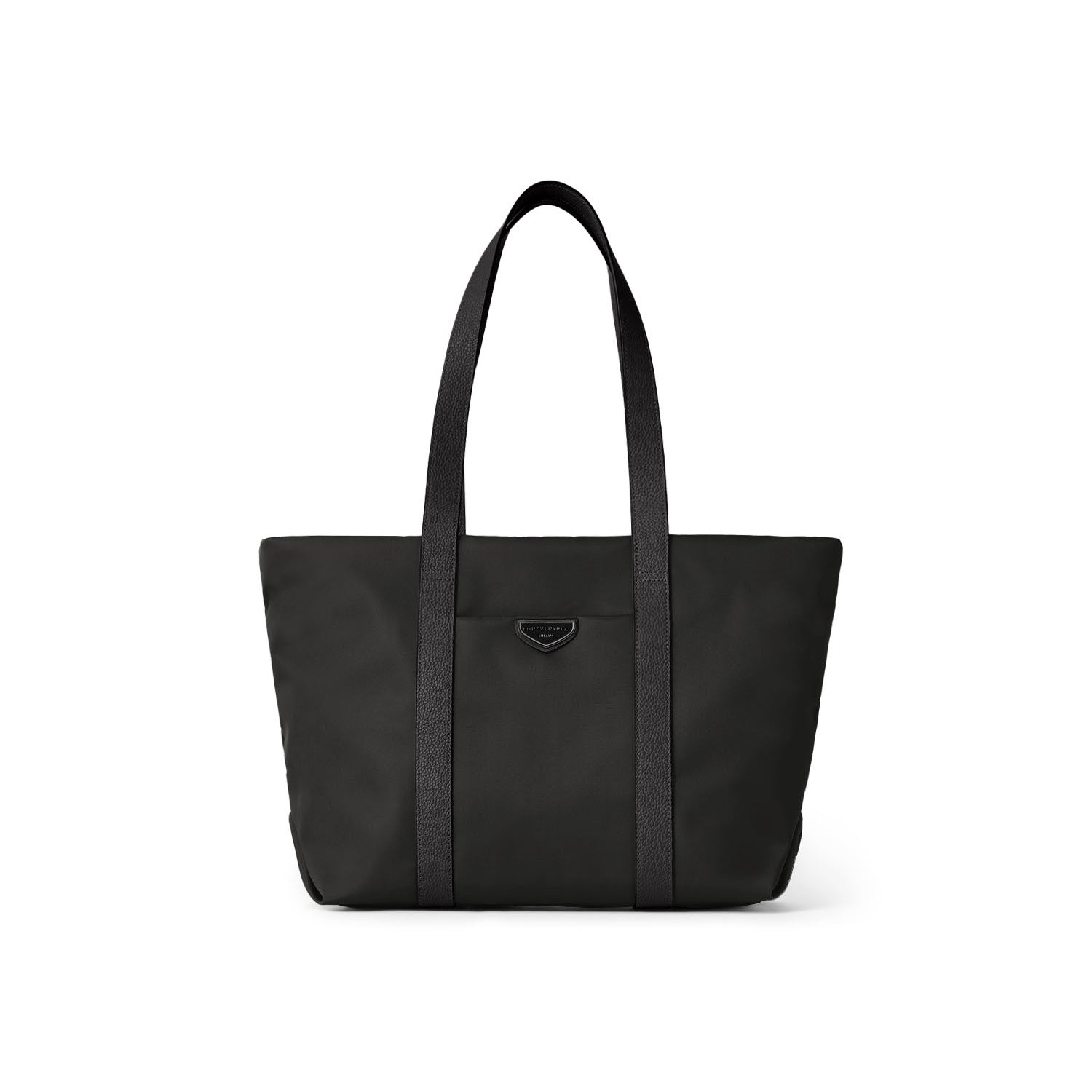 Celeste Tote Bag Nylon (Black × Sky Blue - Medium)