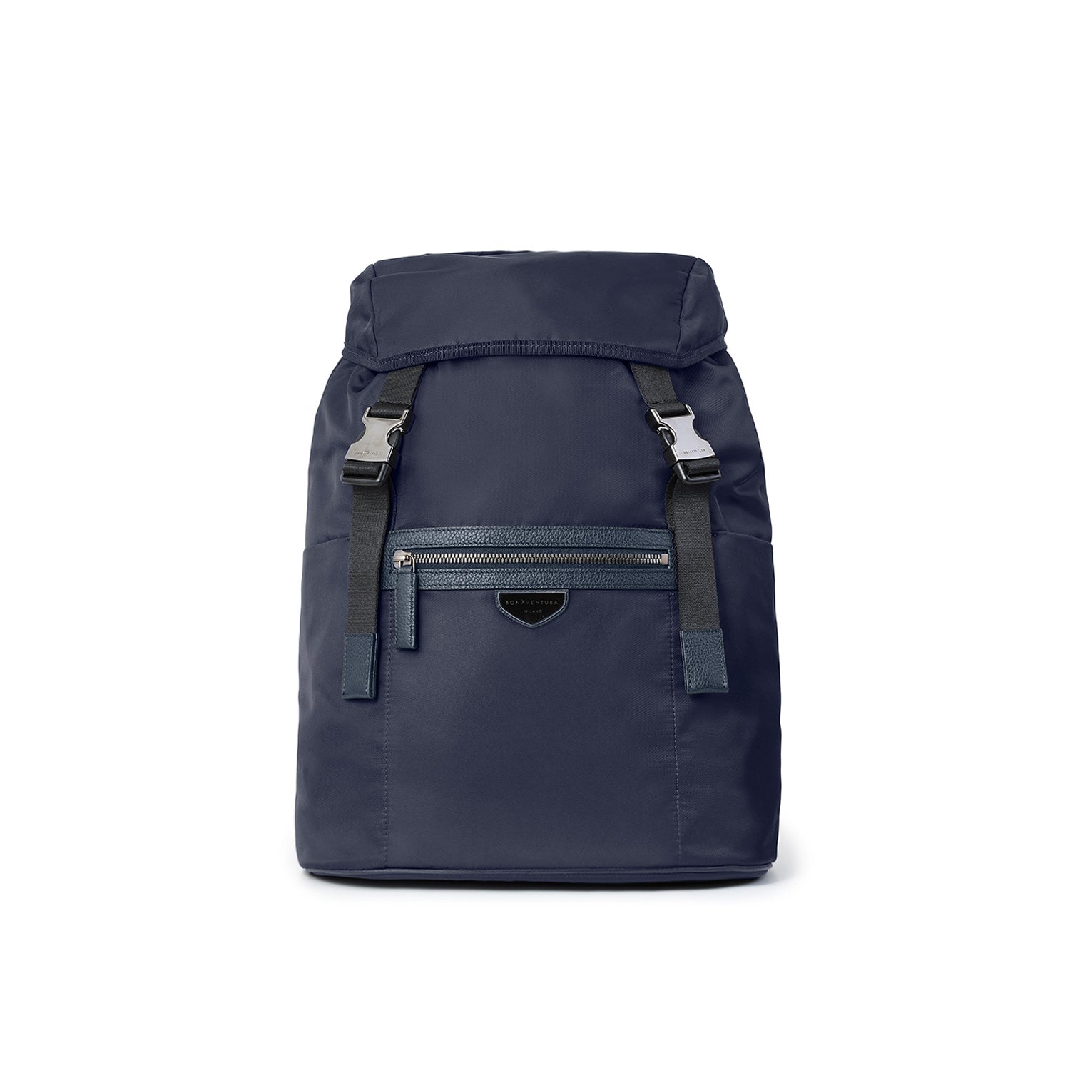 Celeste Backpack with Flap Nylon (Navy × Etoupe)
