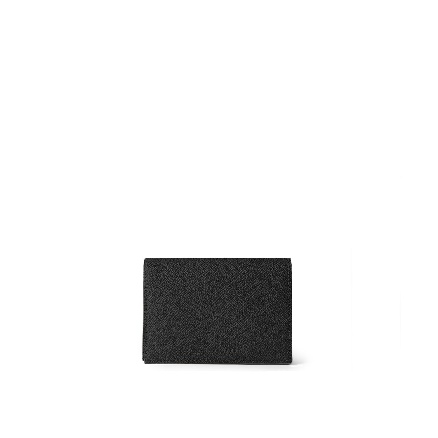 Bi-color Business Card Case with Sleeve Nobile Leather (Black × Navy)