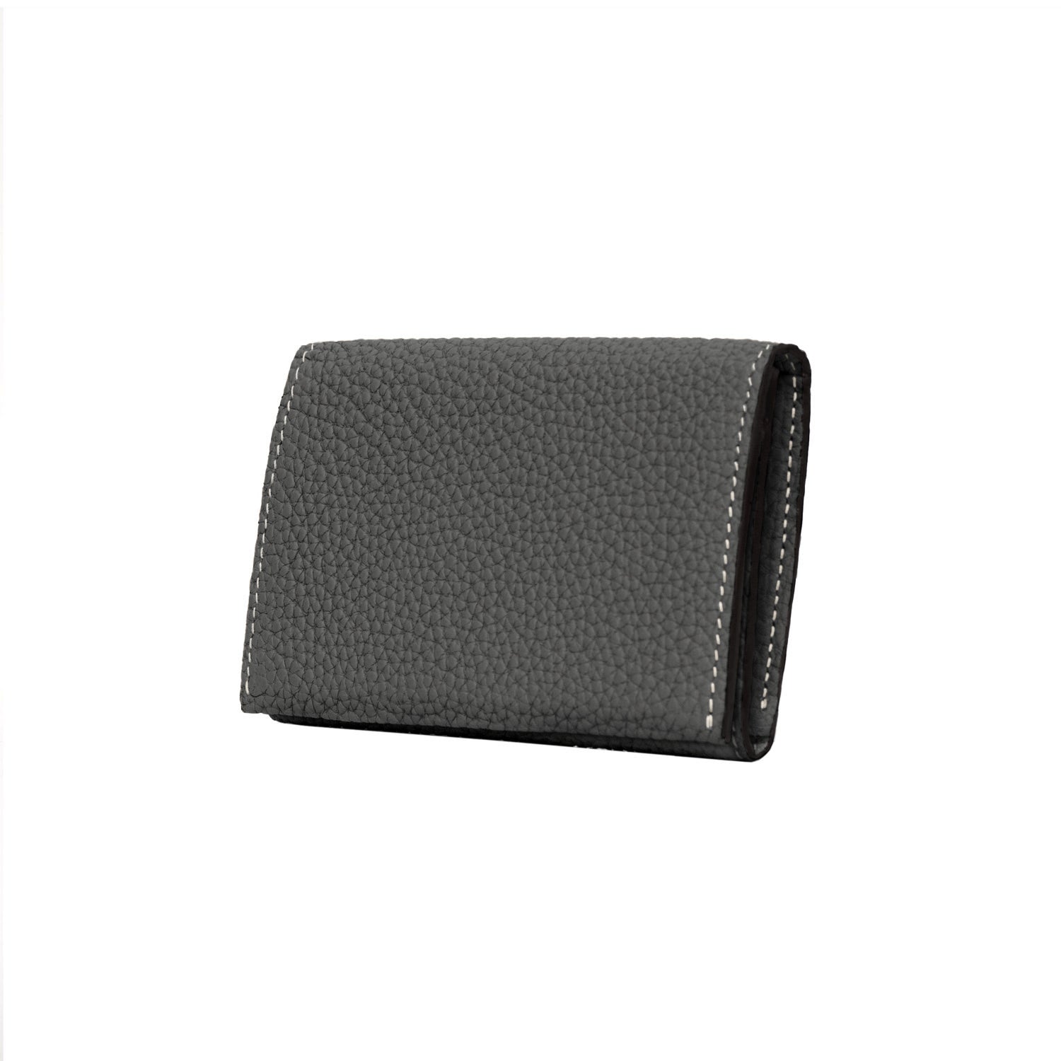 Business Card Case Shrink Leather (Charcoal Gray)