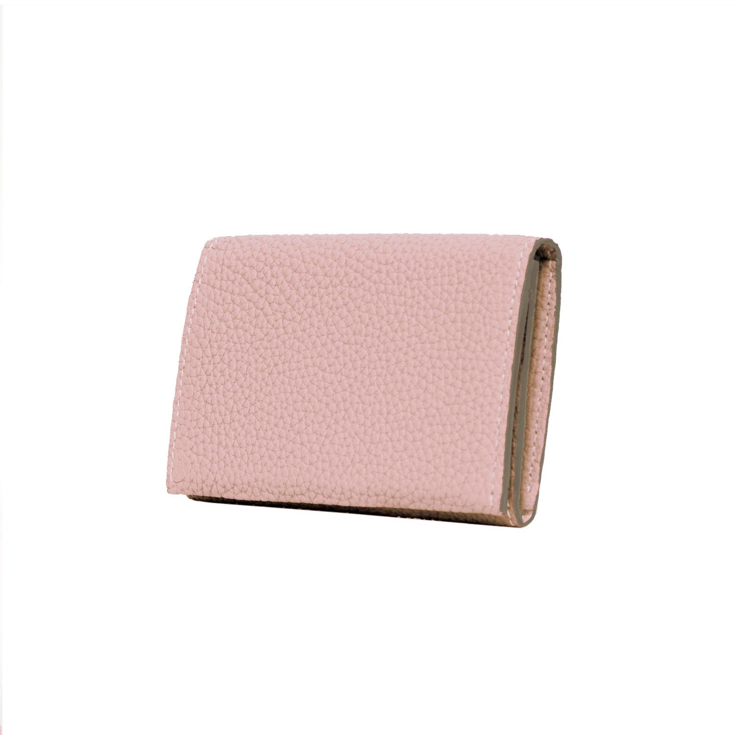 Business Card Case Shrink Leather (Sakura Pink (Etoupe edge paint))