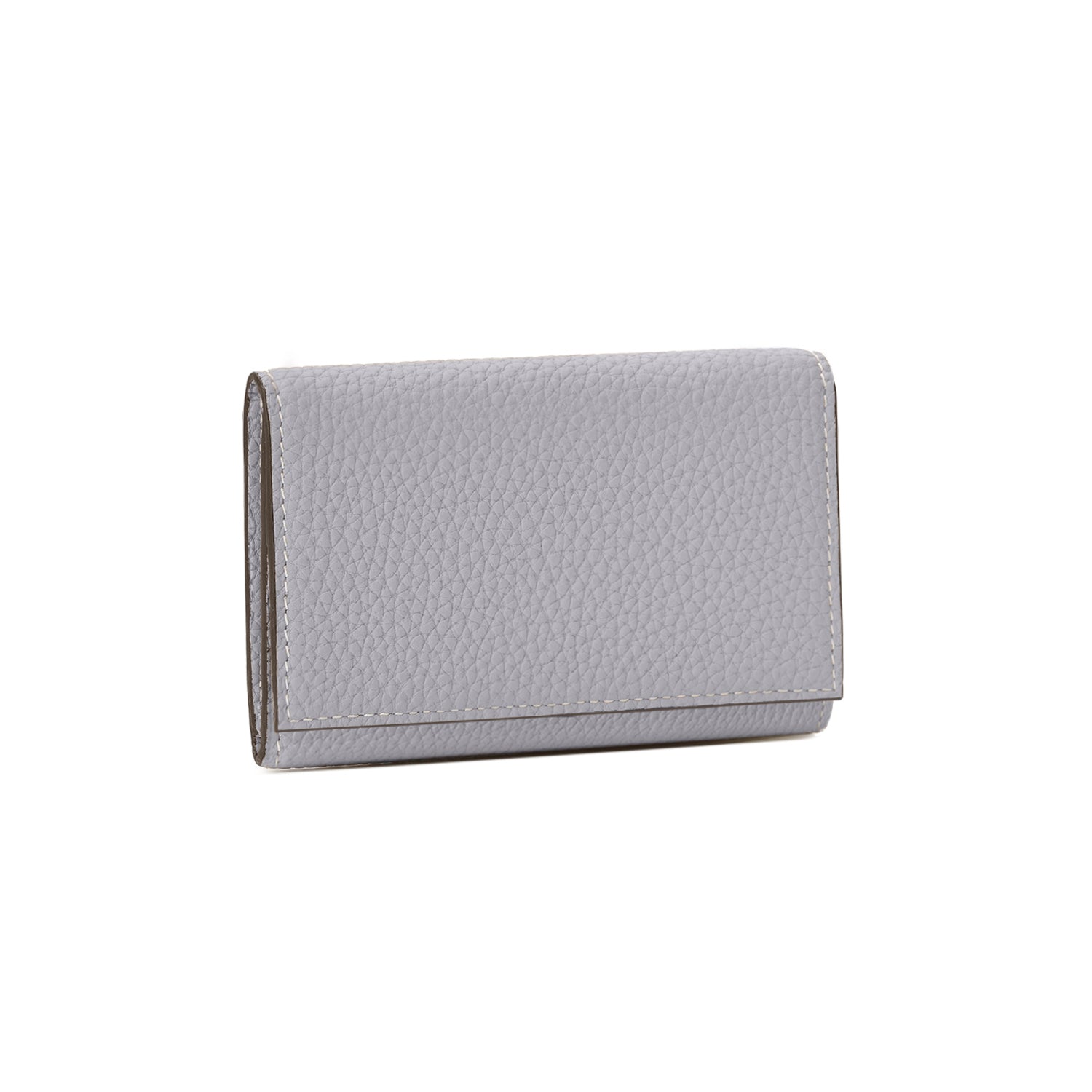 Business Card Case with Sleeve Shrink Leather (True Gray × Charcoal Gray)