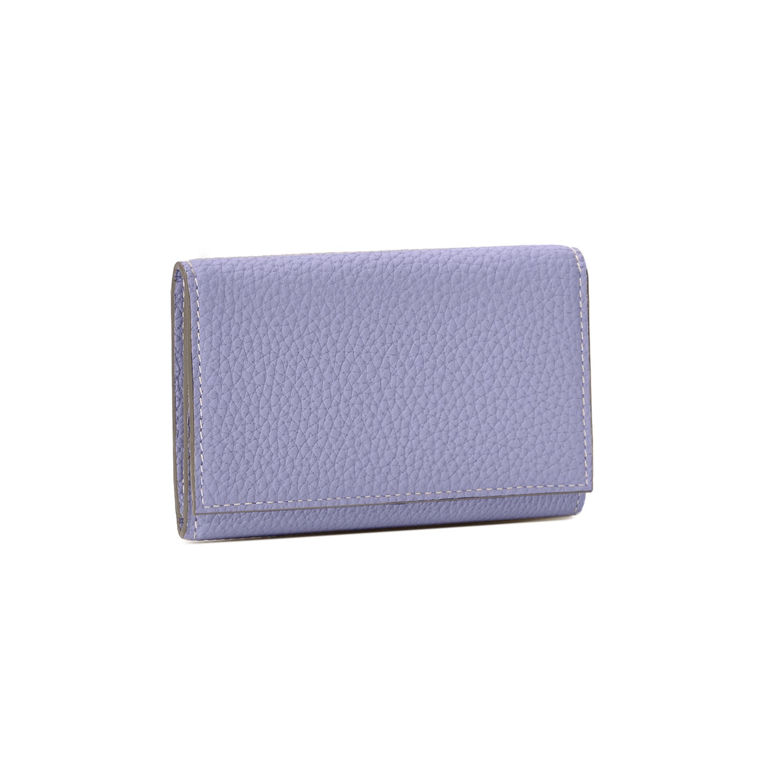 Business Card Case with Sleeve Shrink Leather (Wisteria Purple × Ice Blue (Etoupe edge paint))