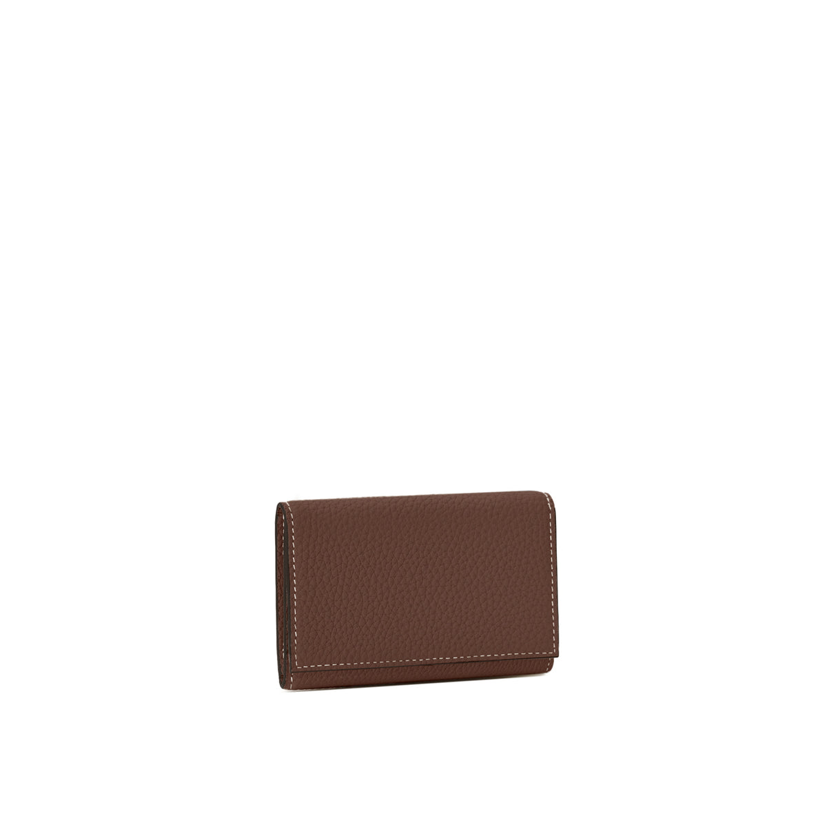 Business Card Case with Sleeve Shrink Leather (Chestnut × Etoupe)