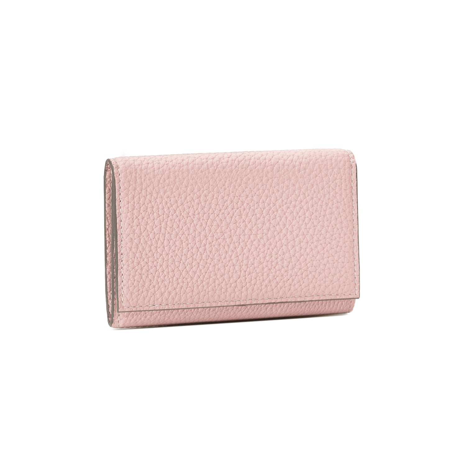 Business Card Case with Sleeve Shrink Leather (Sakura Pink × Greige (Etoupe edge paint))