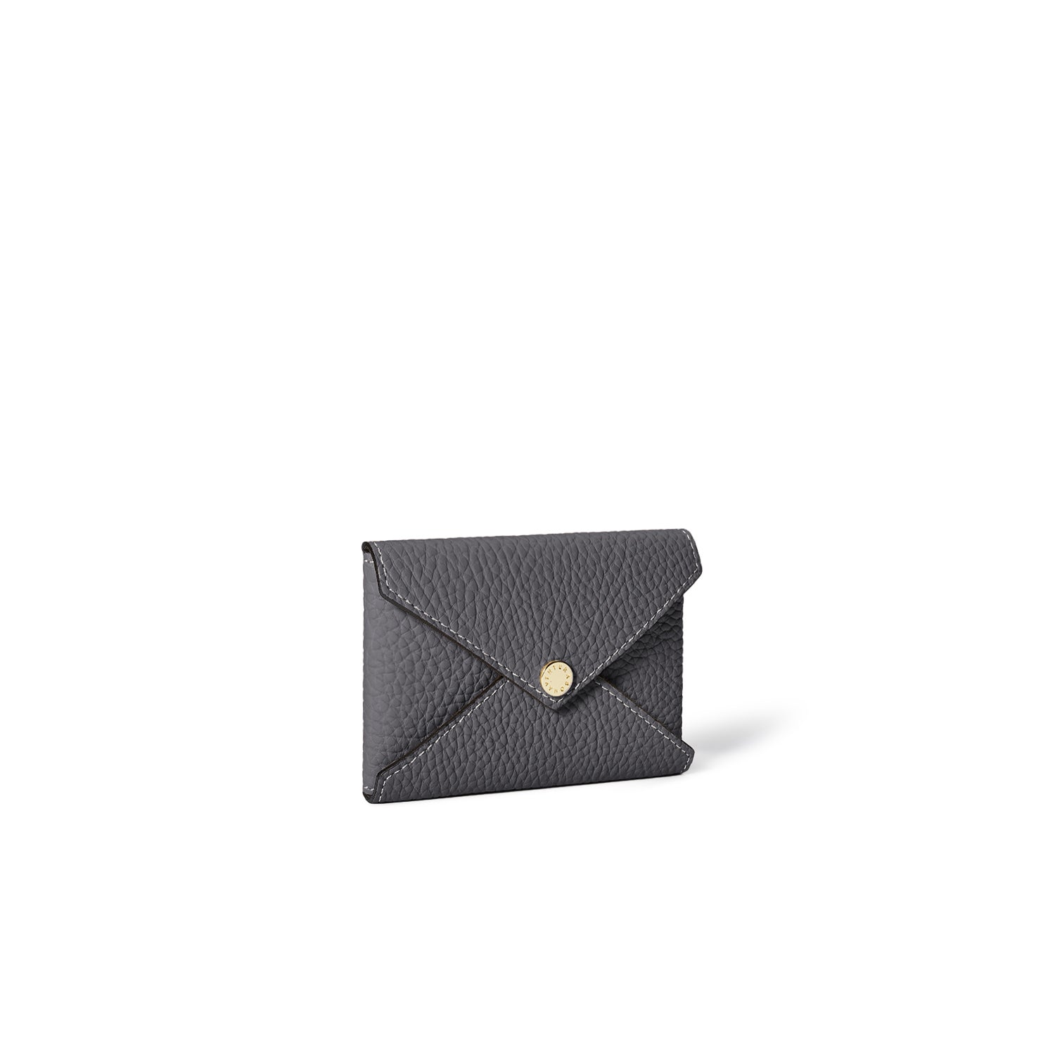 Envelope Card Case Shrink Leather (Charcoal Gray)