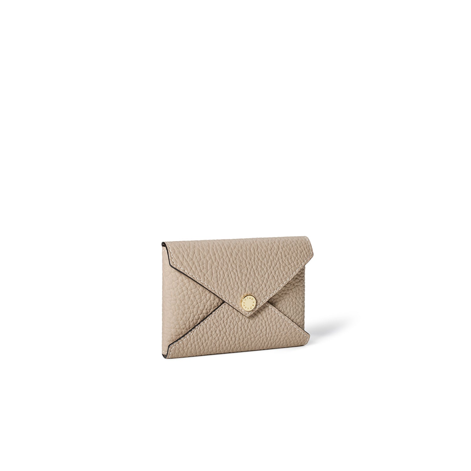 Envelope Card Case Shrink Leather (Greige)