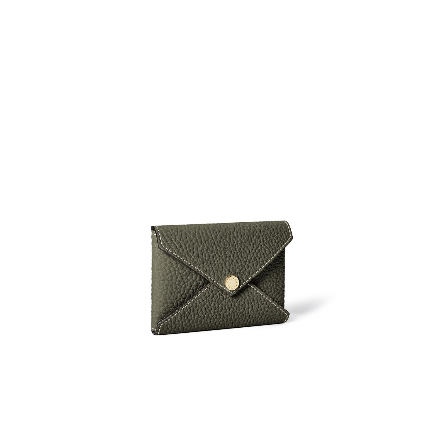 Envelope Card Case Shrink Leather (Olive)