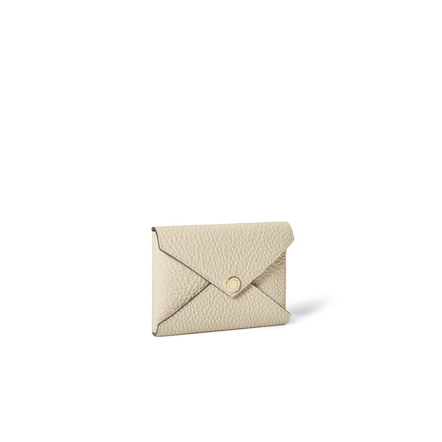 Envelope Card Case Shrink Leather (Ivory (Etoupe edge paint))