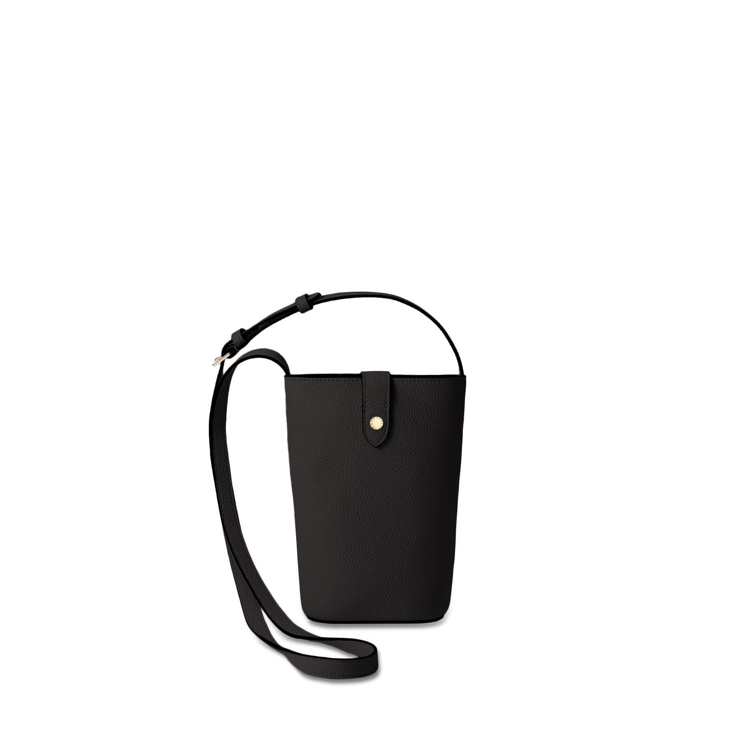 Lara Crossbody Bag Shrink Leather (Black)