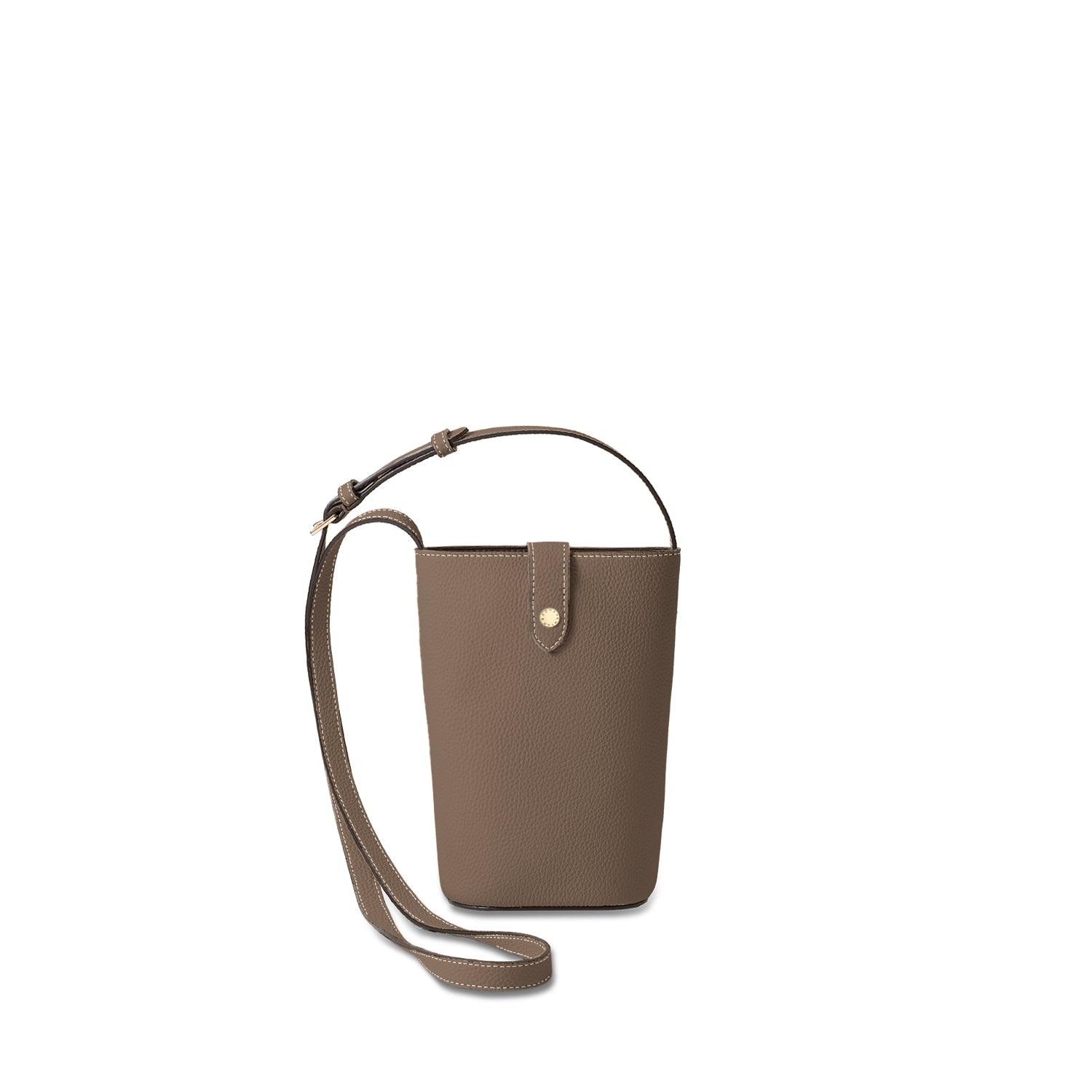 Lara Crossbody Bag Shrink Leather (Etoupe)