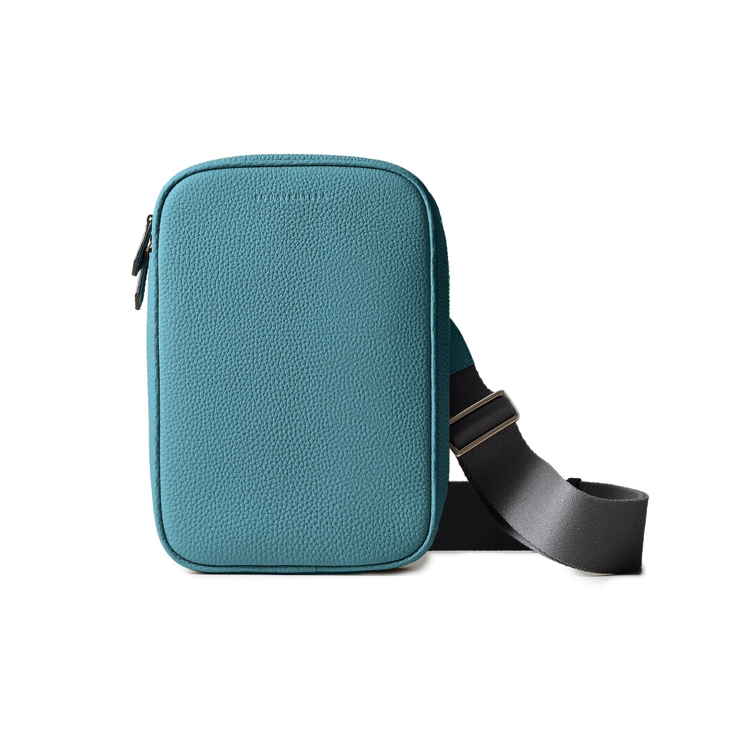 Paolo Crossbody Bag Shrink Leather (Blue Cyan)