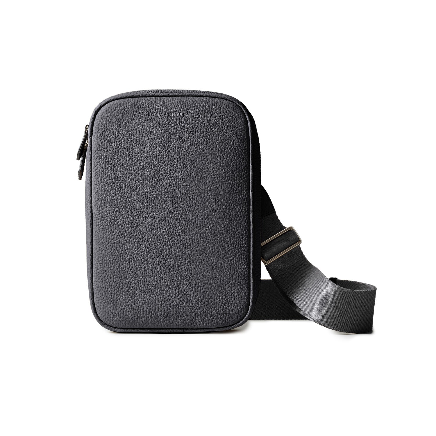 Paolo Crossbody Bag Shrink Leather (Charcoal Gray)