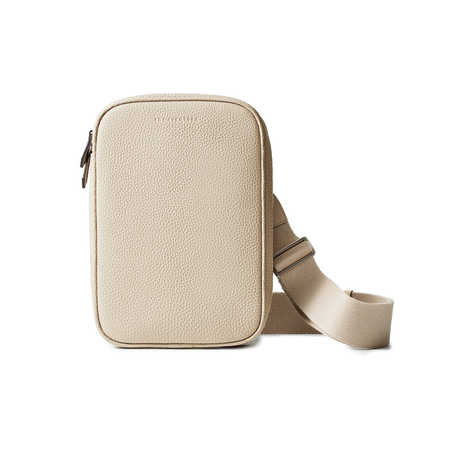 Paolo Crossbody Bag Shrink Leather (Ivory)