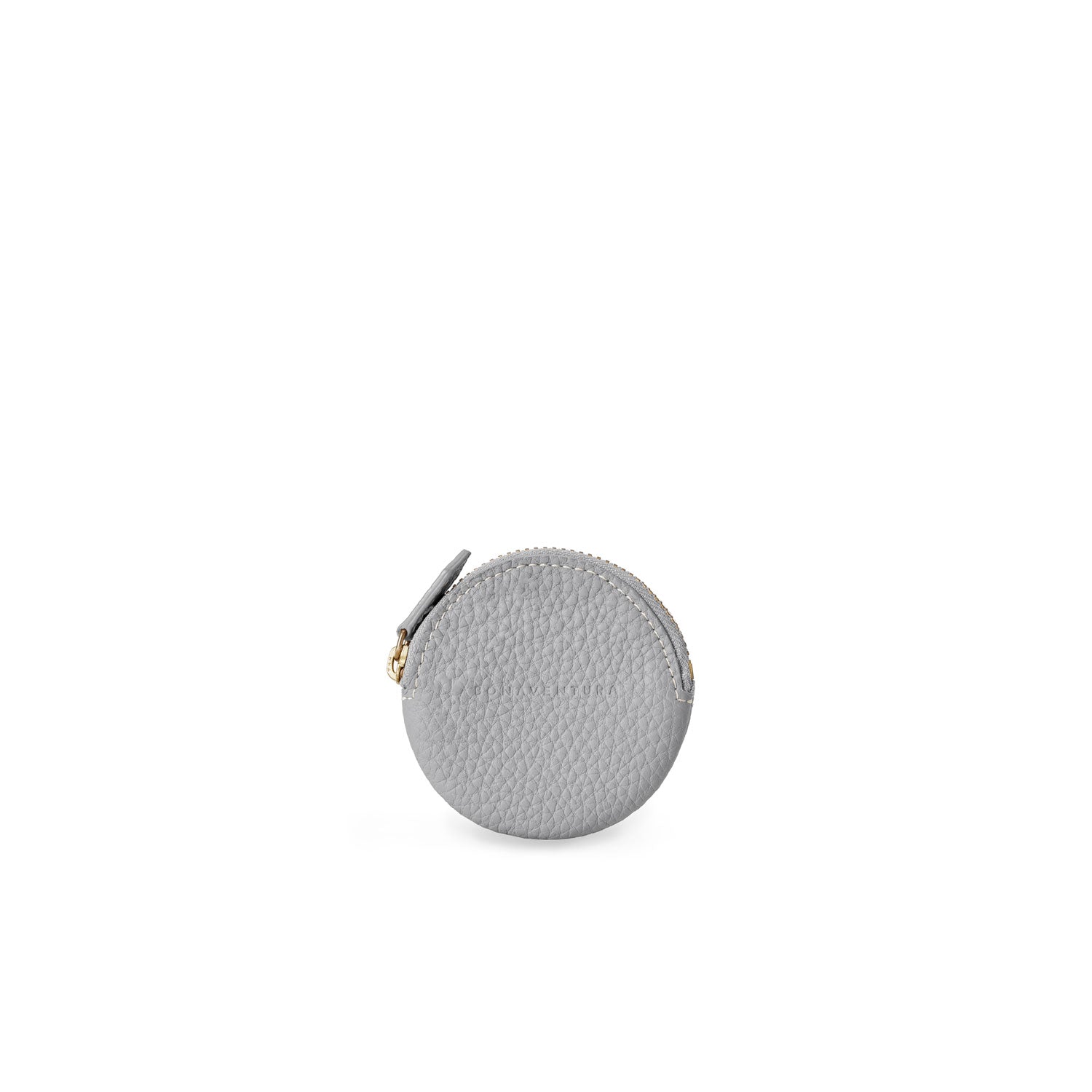 Round Coin Case Shrink Leather (True Gray)