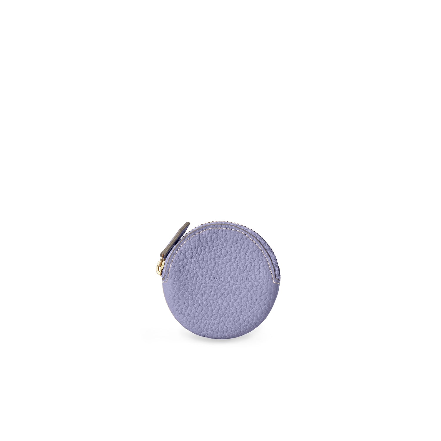 Round Coin Case Shrink Leather (Wisteria Purple (Etoupe edge paint))