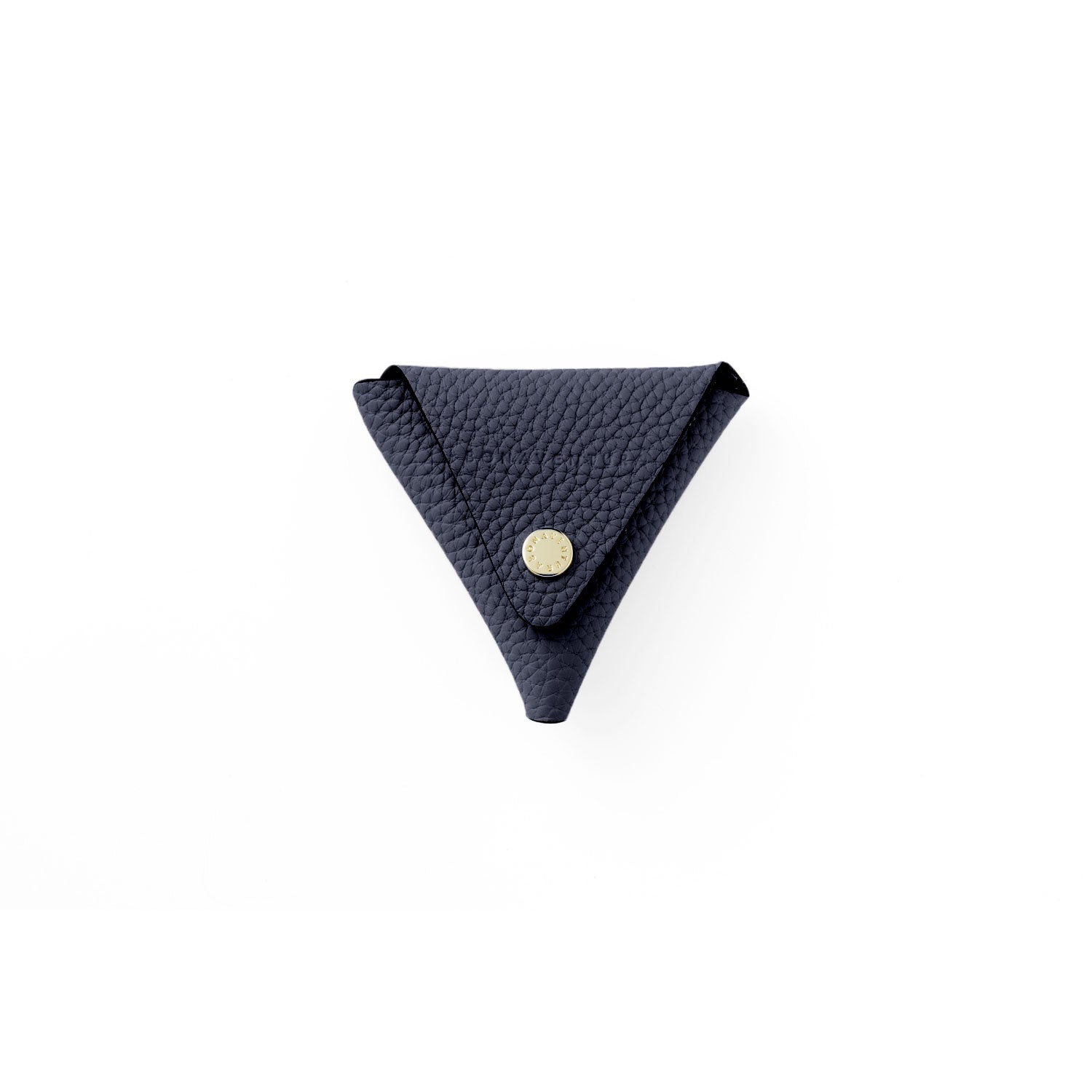 Triangle Coin Case Shrink Leather (Navy)