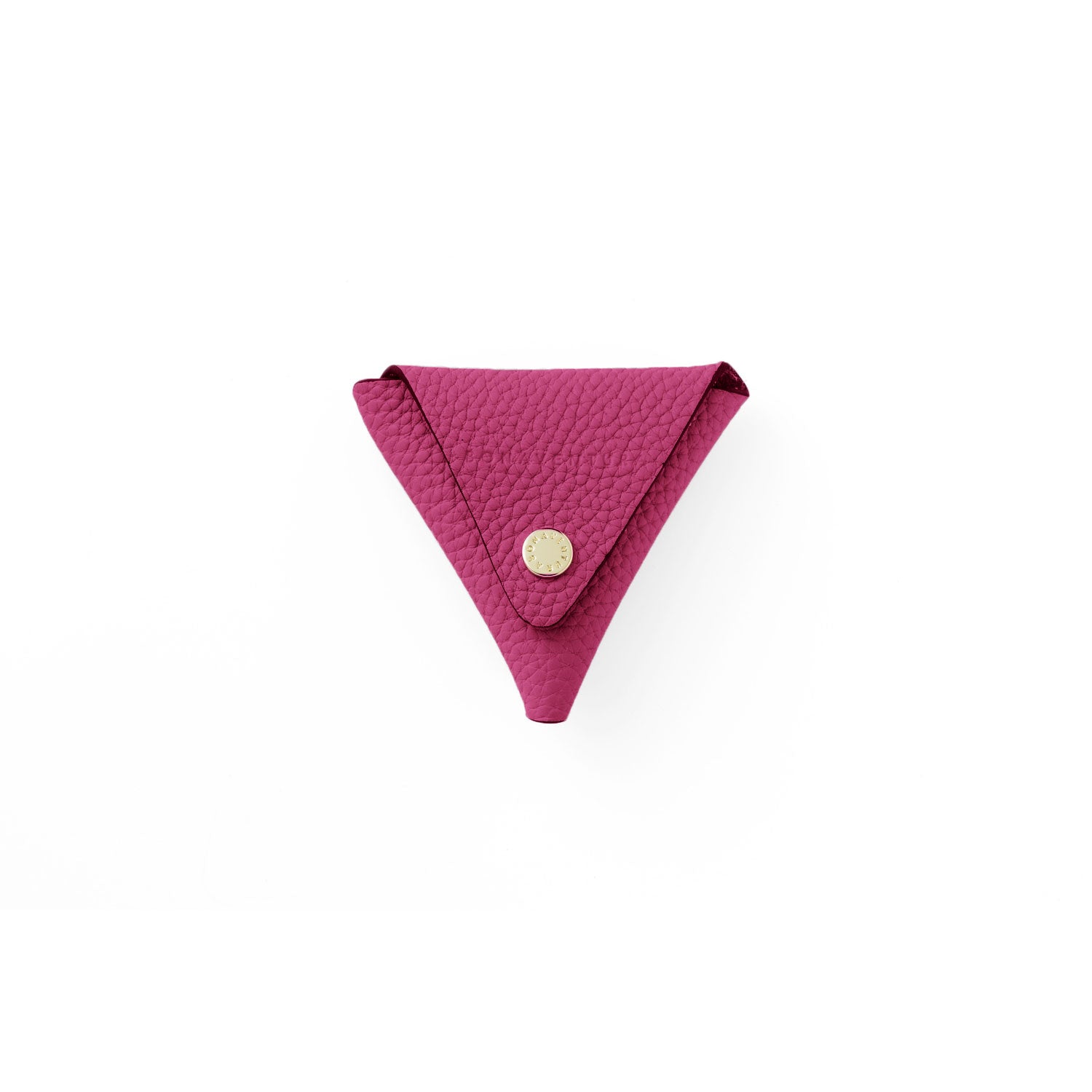 Triangle Coin Case Shrink Leather (Anemone Purple)