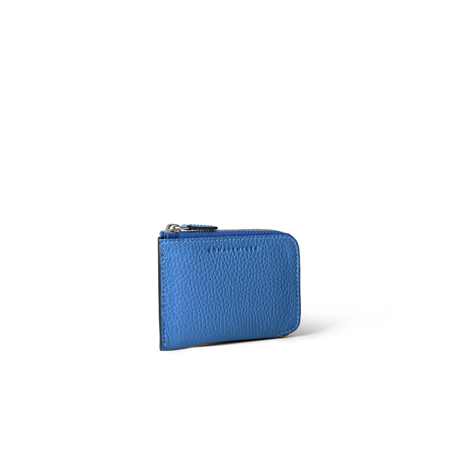 SAVOIA × BONAVENTURA Square Card Coin Case Shrink Leather (Savoia Blue × Black)