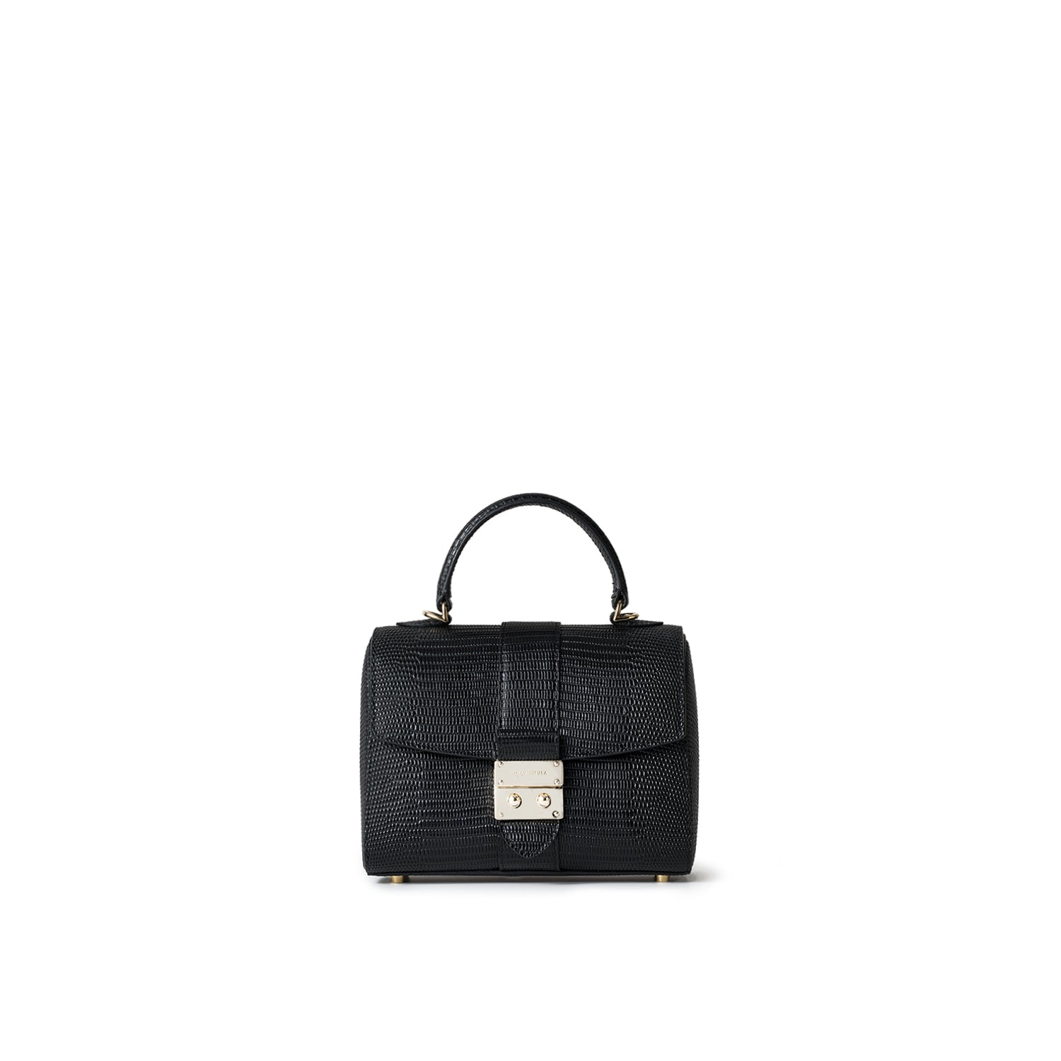 Anna Bag Embossed Lizard Leather (Black)