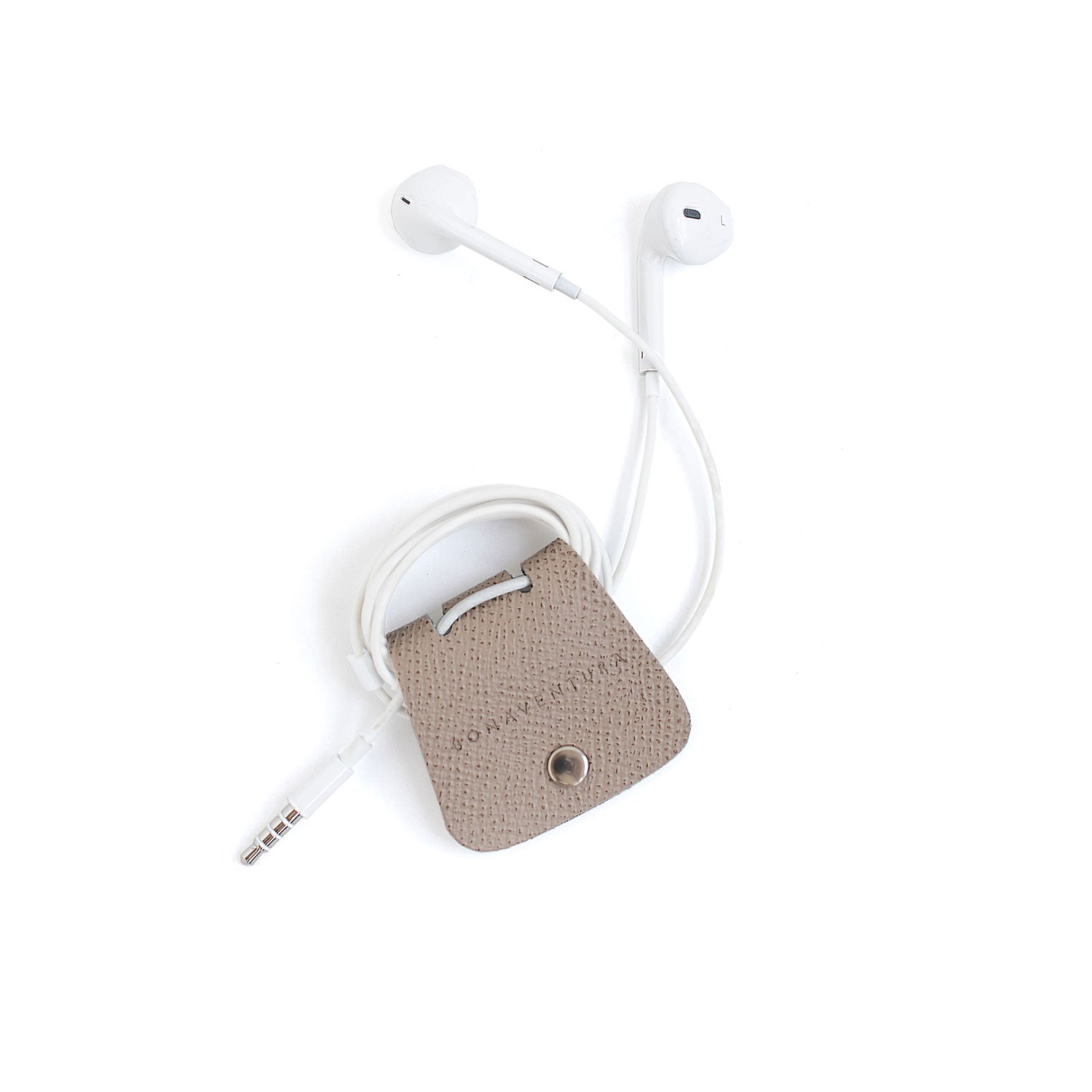 Cable Holder Nobile Leather (Greige)