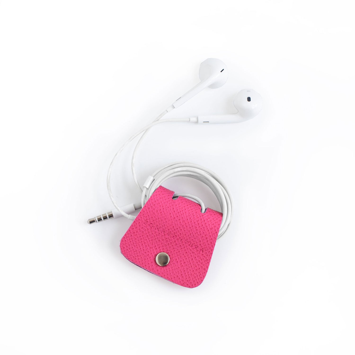 Cable Holder Nobile Leather (Fuchsia Pink)