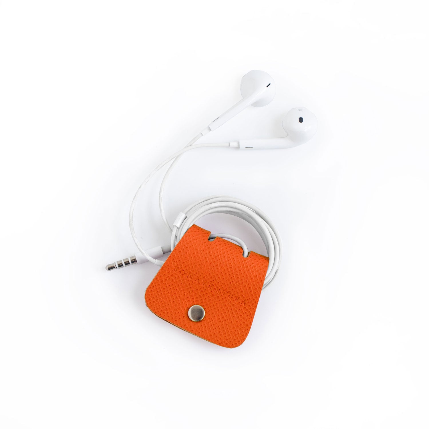 Cable Holder Nobile Leather (Orange)