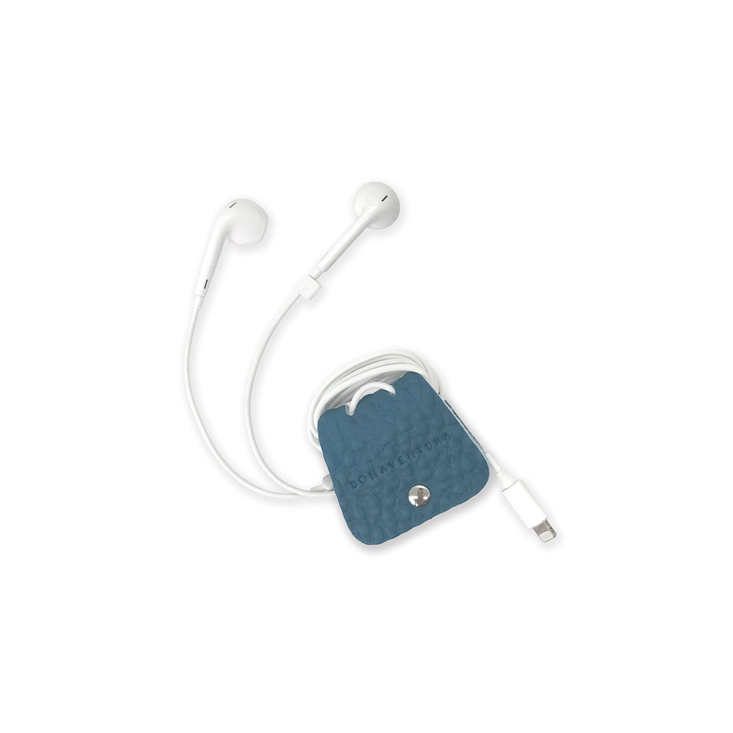 Cable Holder Shrink Leather (Blue Cyan)