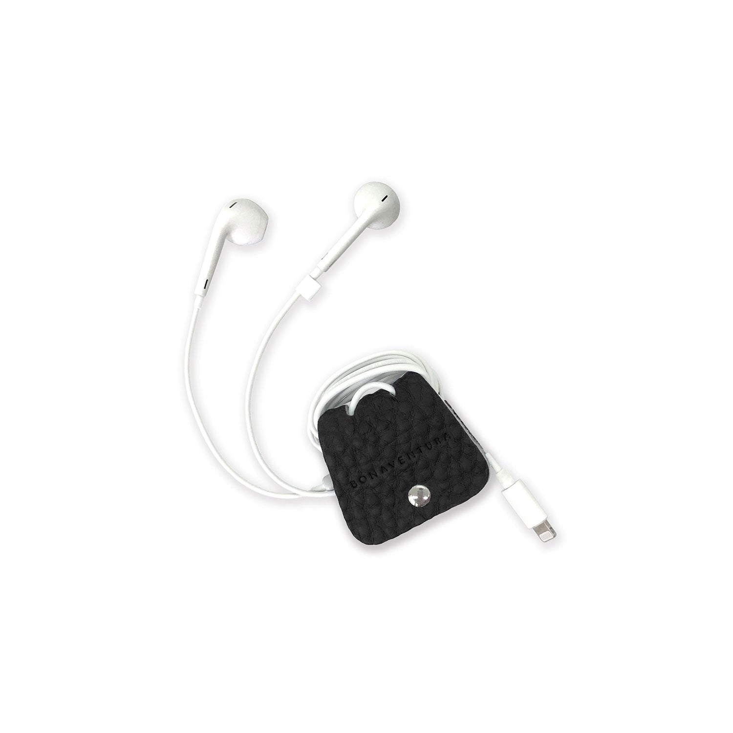 Cable Holder Shrink Leather (Black)
