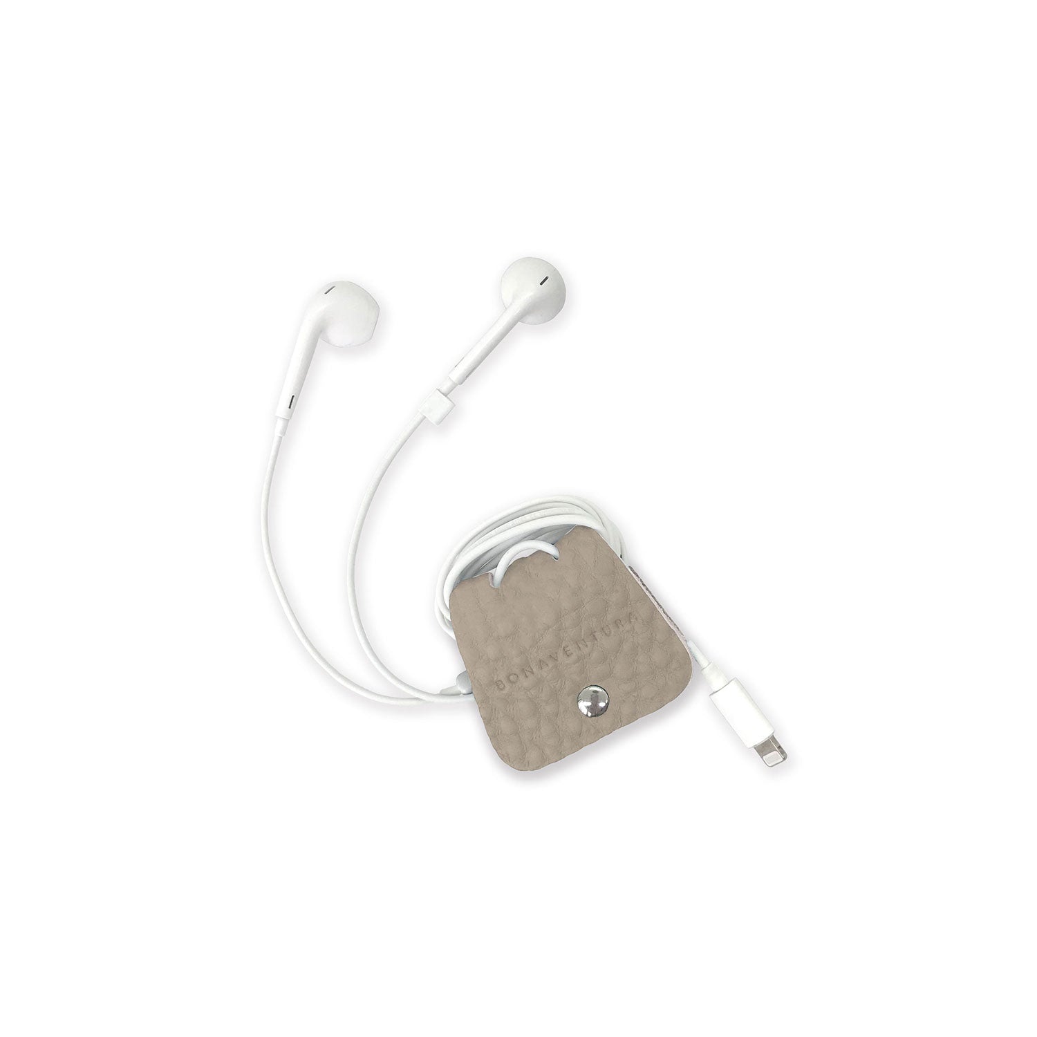 Cable Holder Shrink Leather (Greige)