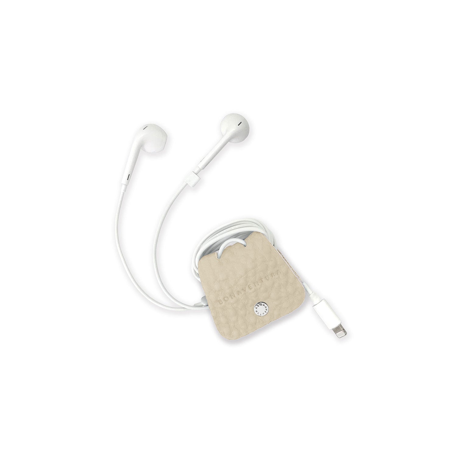 Cable Holder Shrink Leather (Ivory)
