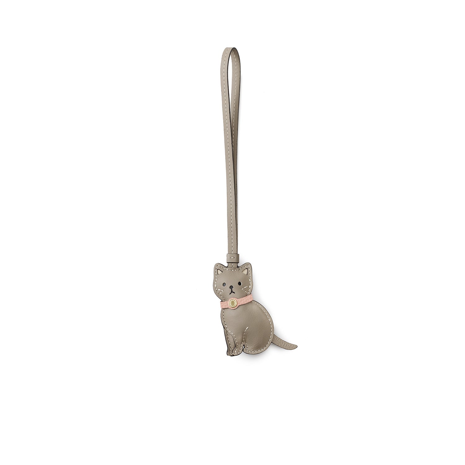 Animal Charm Cat Shrink Leather (Almond Pink)