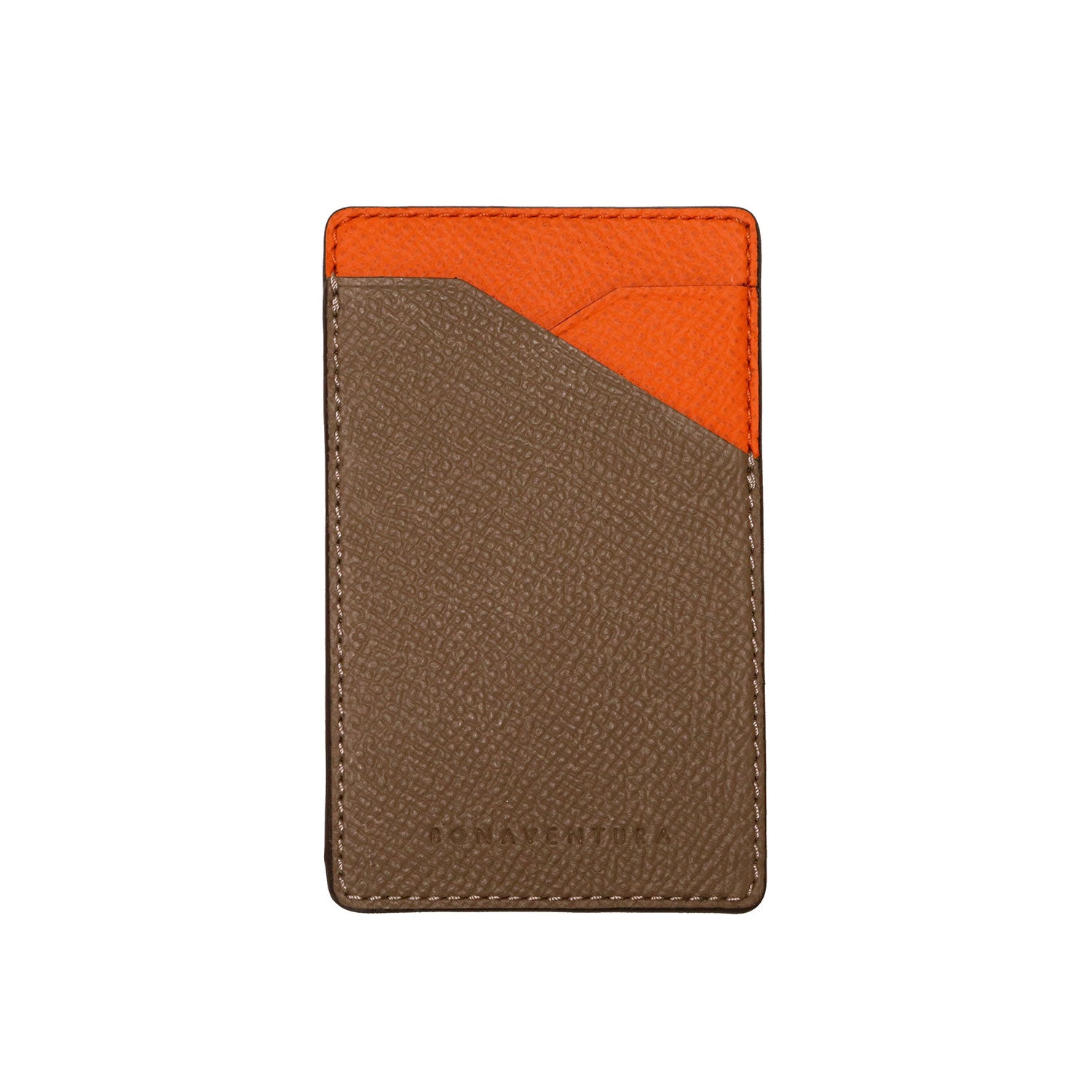 Detachable Card Slot Nobile Leather (Etoupe × Orange)