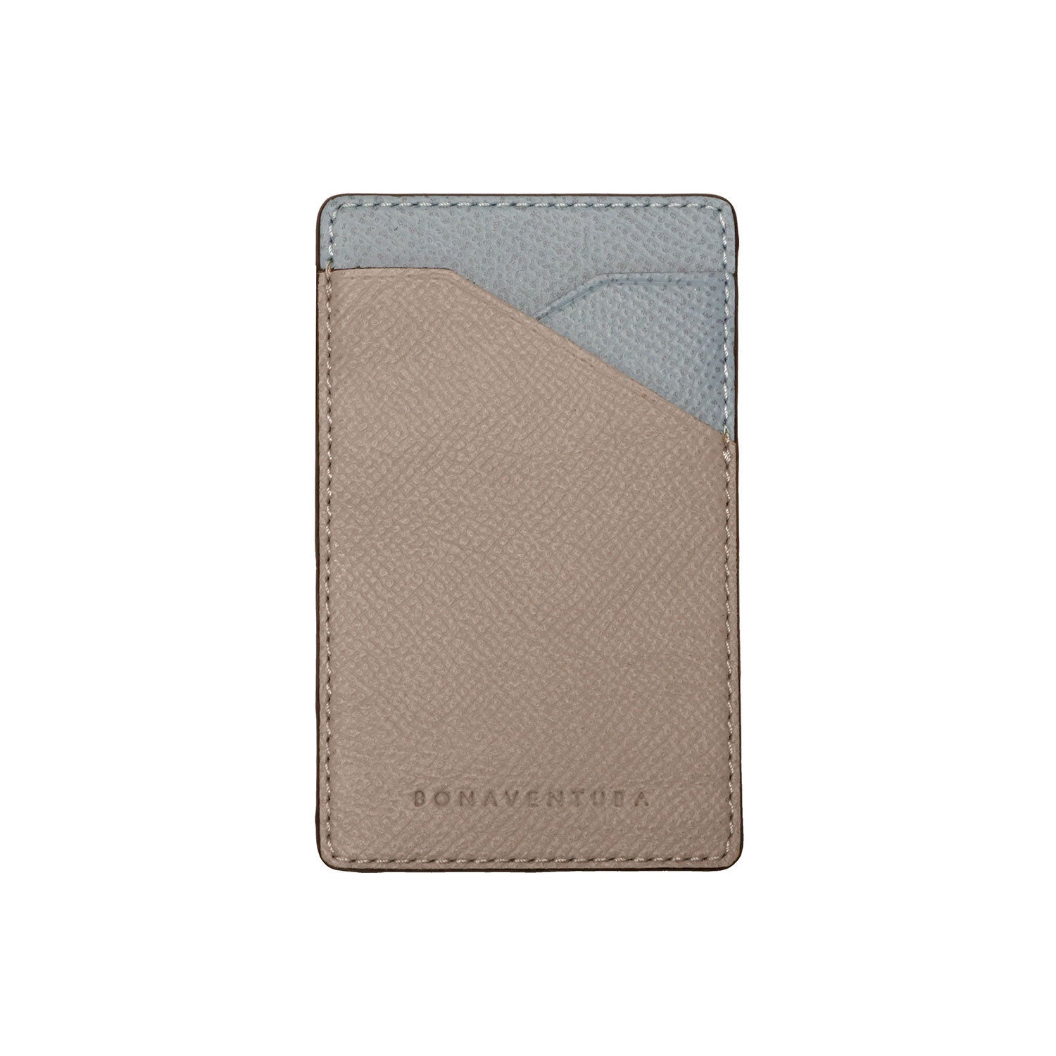 Detachable Card Slot Nobile Leather (Greige × Blue Lin)