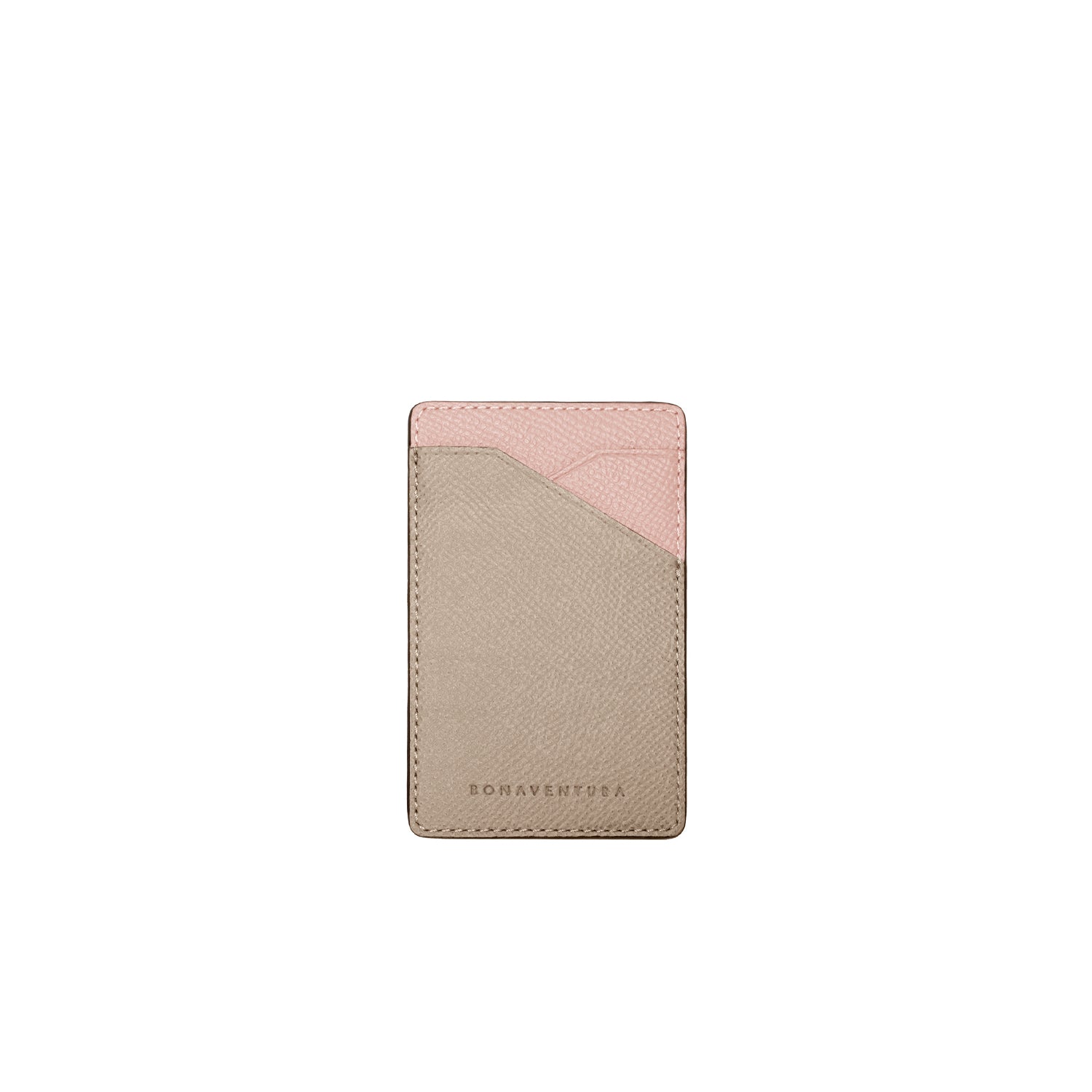 Detachable Card Slot Nobile Leather (Greige × Shell Pink)