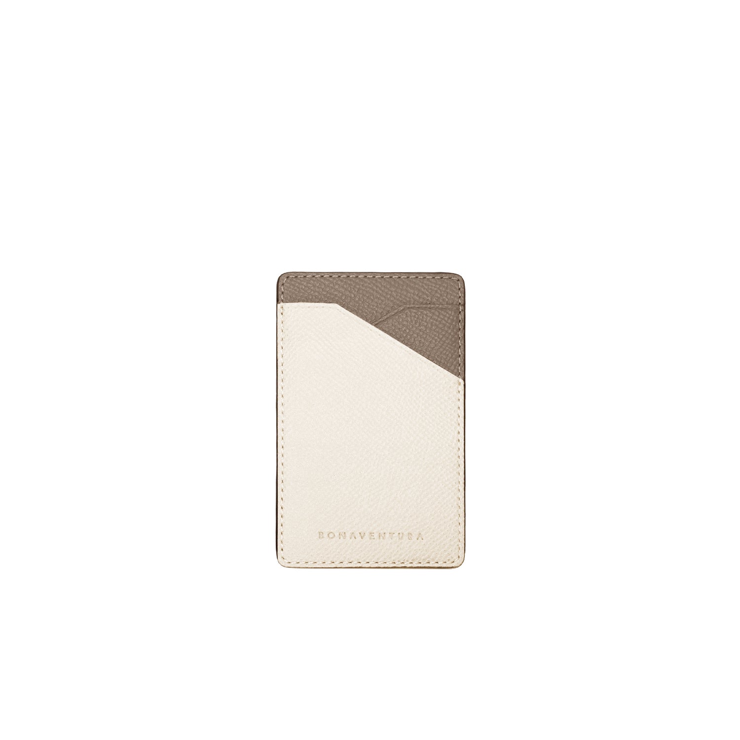 Detachable Card Slot Nobile Leather (White × Etoupe)