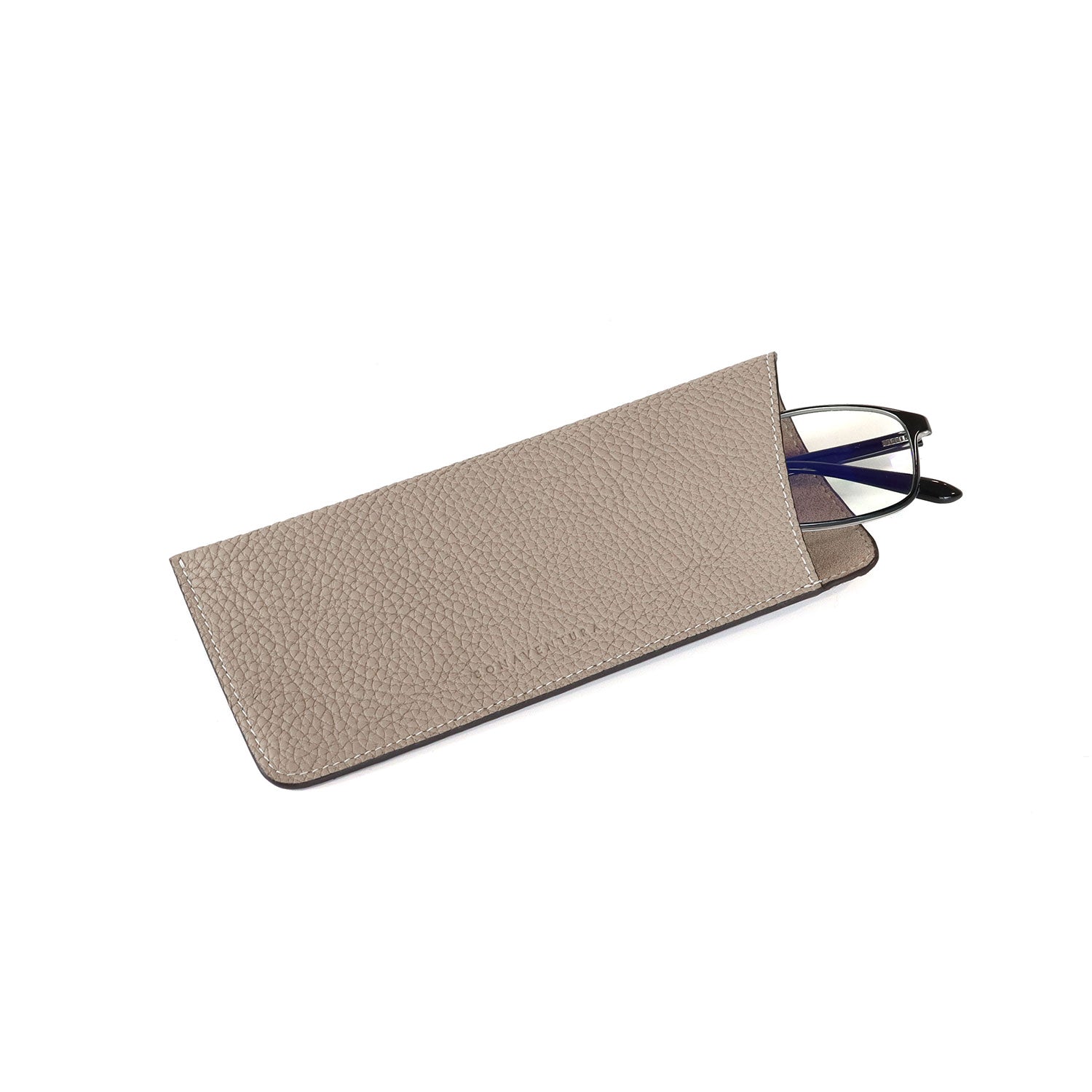 Eyeglass Case Shrink Leather (Greige)